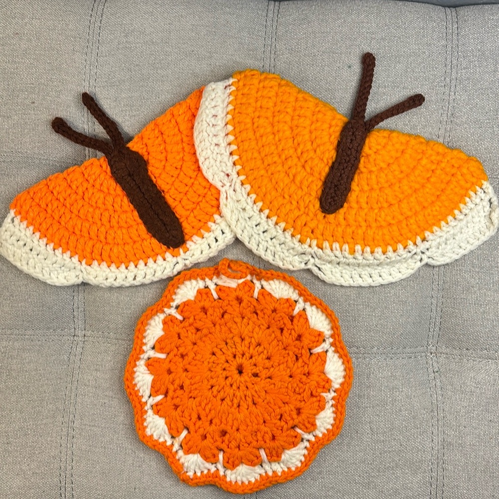 Pot Holders-Crochet set of 3